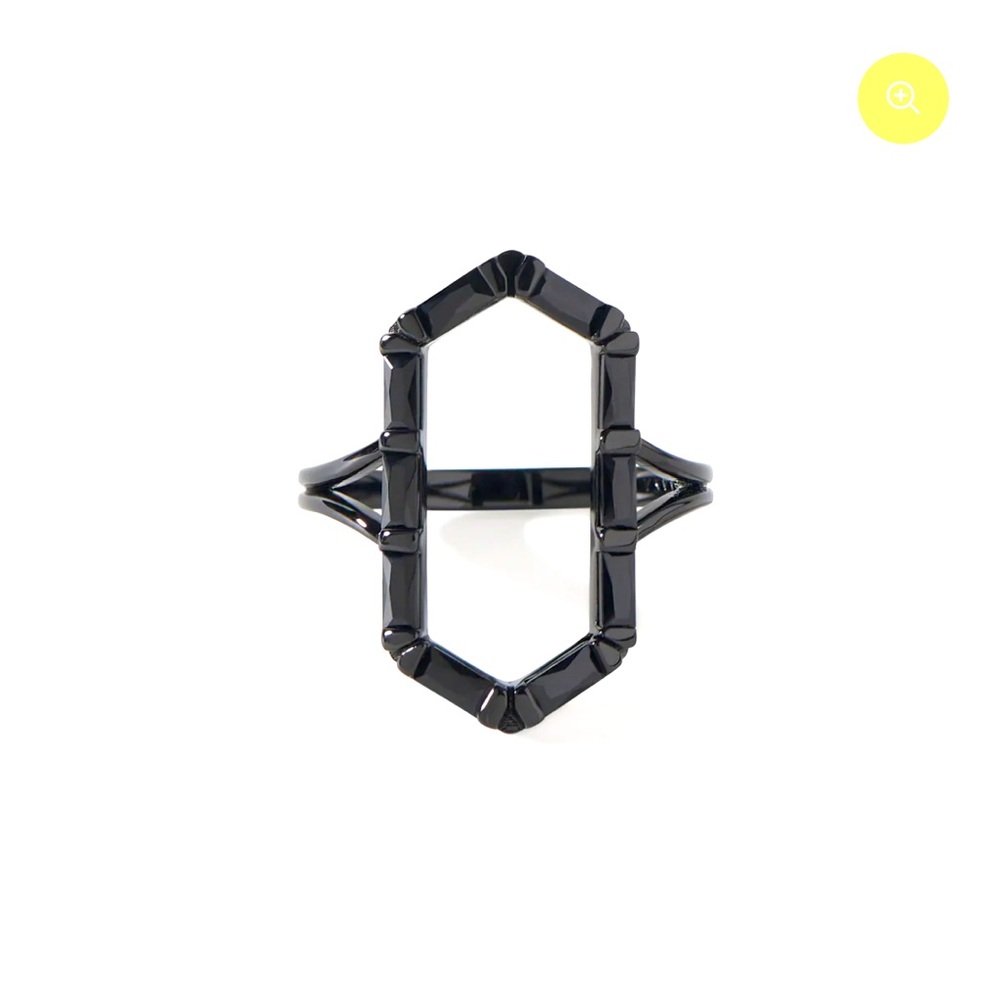Ora Ana The James Ring, Black, Size 9